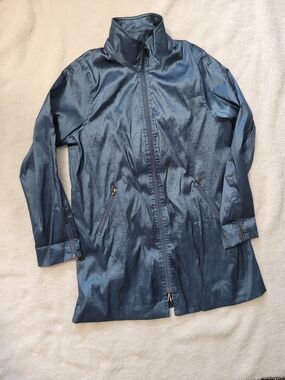Mycra Pac Black and White Striped Lined Jacket